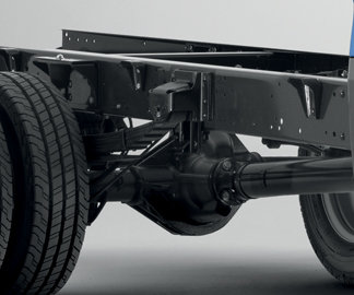 Der IVECO Daily 7 Tonner hat eine verstärkte hintere Federung.